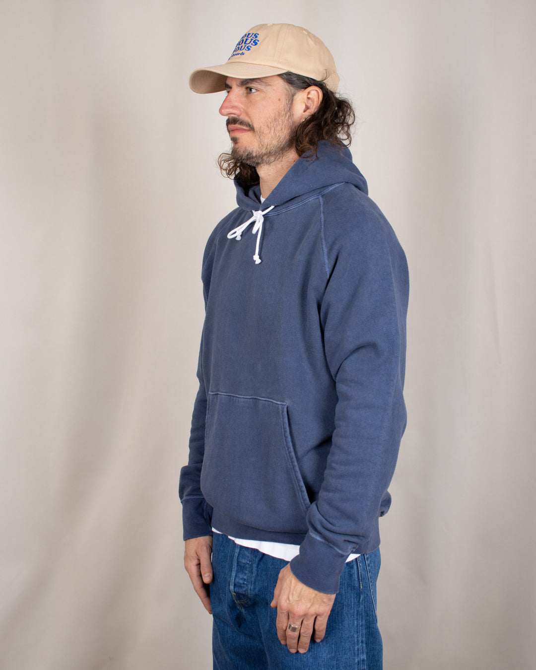 Raglan Pullover Hood Sweat P-Navy