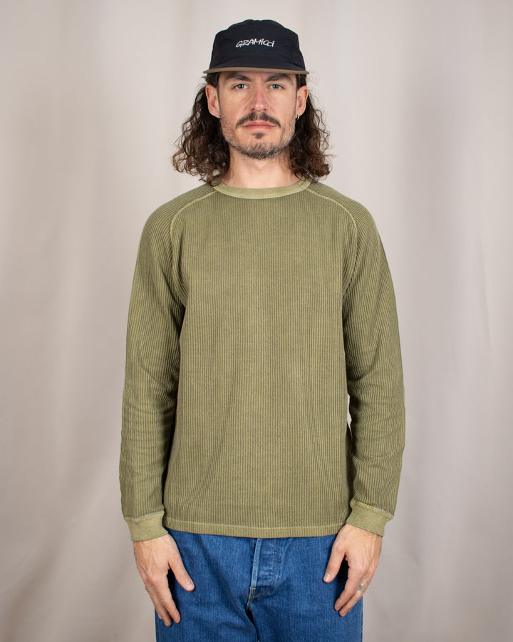 Long Sleeve Rib Knit P-Sage