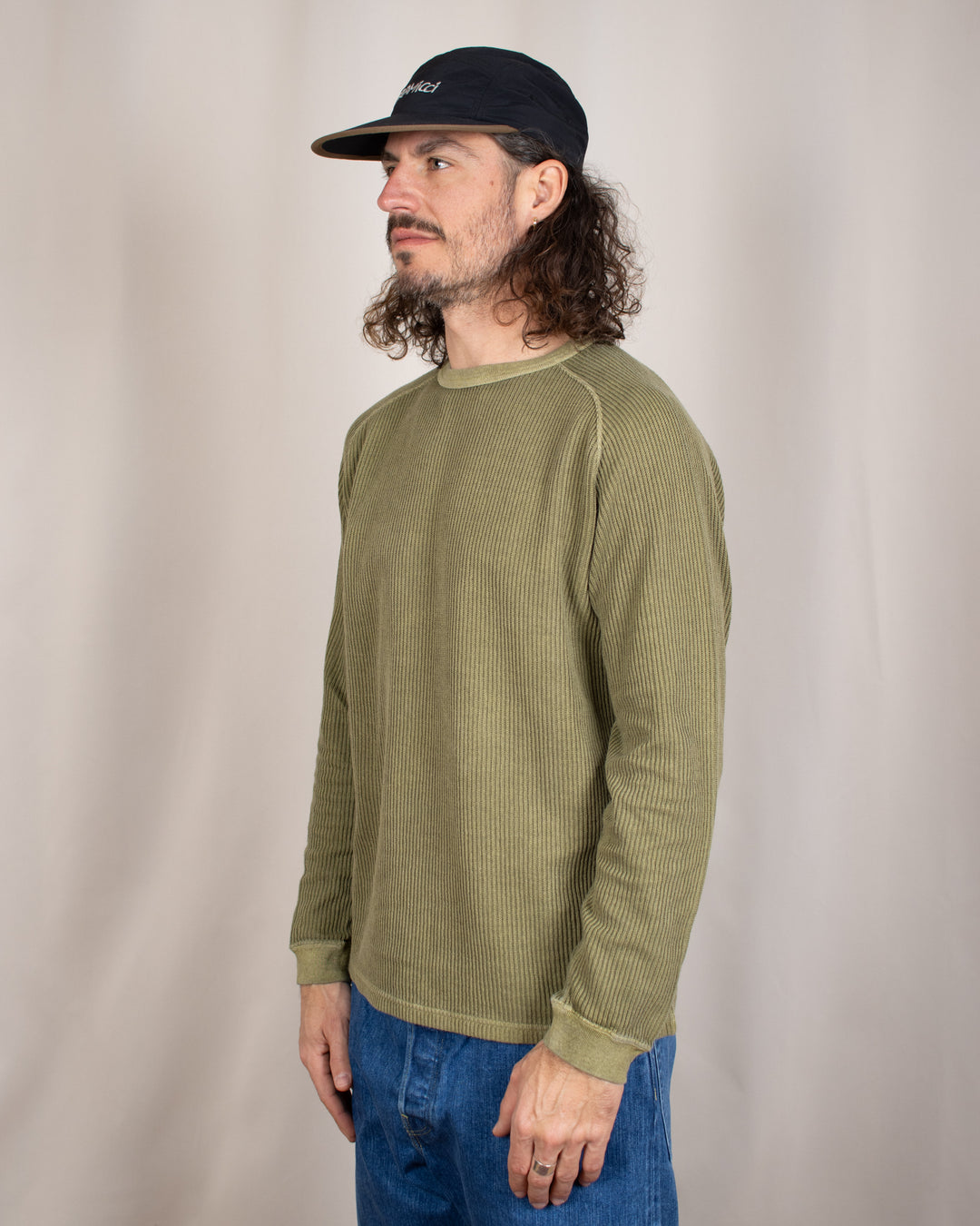 Long Sleeve Rib Knit P-Sage