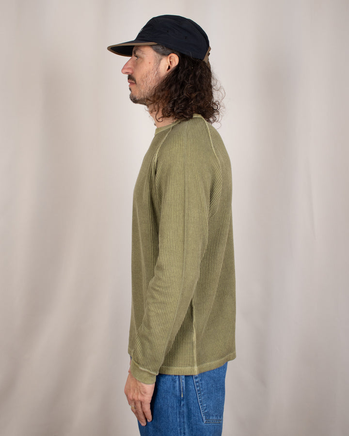 Long Sleeve Rib Knit P-Sage