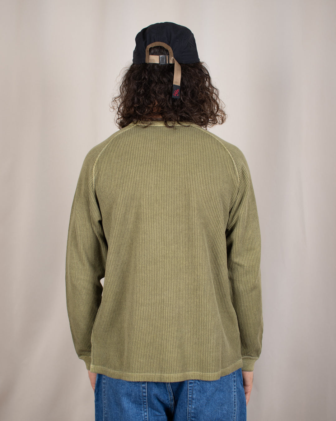 Long Sleeve Rib Knit P-Sage