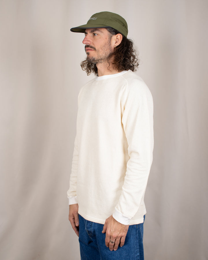 Long Sleeve Rib Knit P-Natural