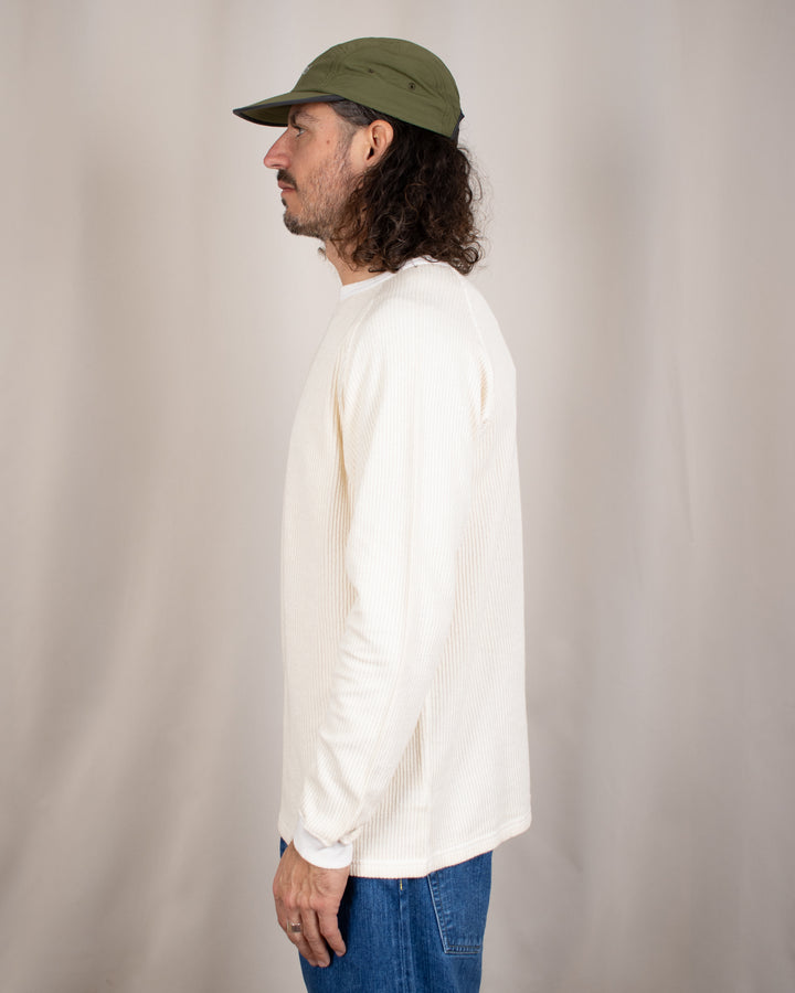 Long Sleeve Rib Knit P-Natural