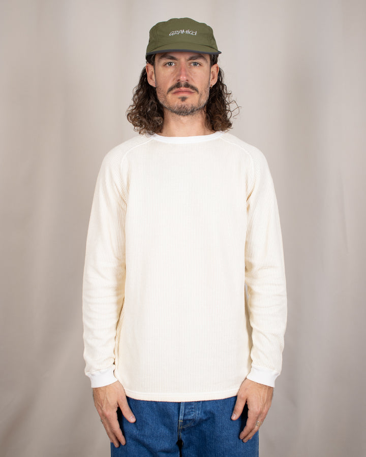 Long Sleeve Rib Knit P-Natural