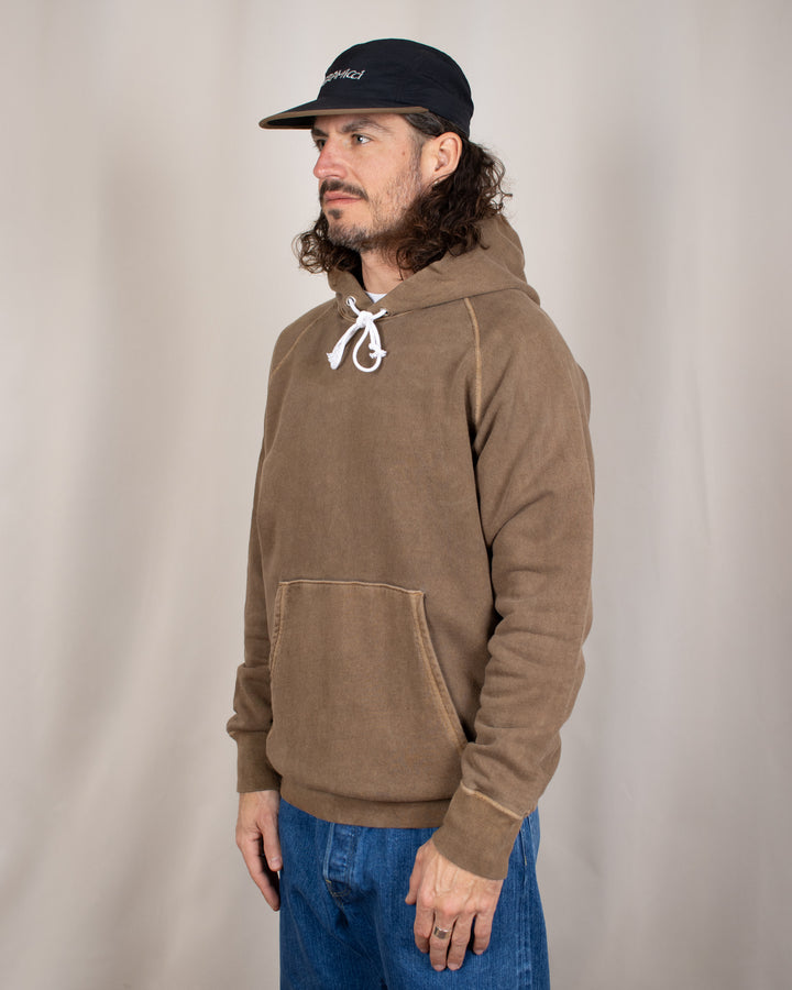 Raglan Pullover Hood Sweat P-Brown