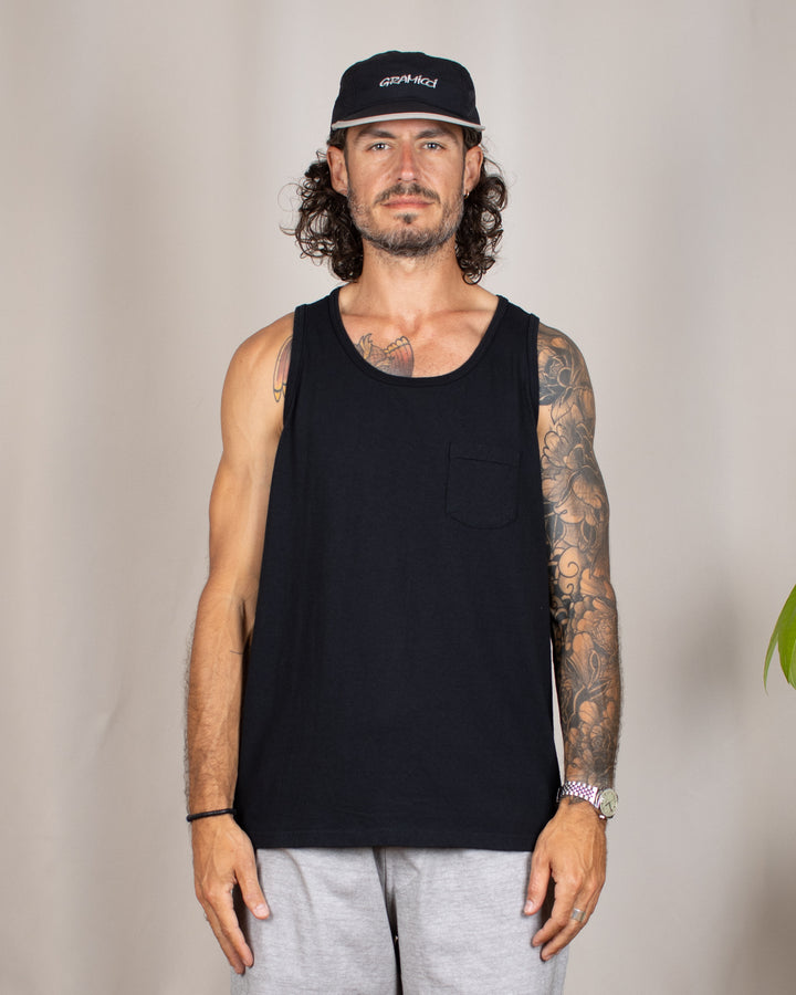 Pocket Tank Top Black