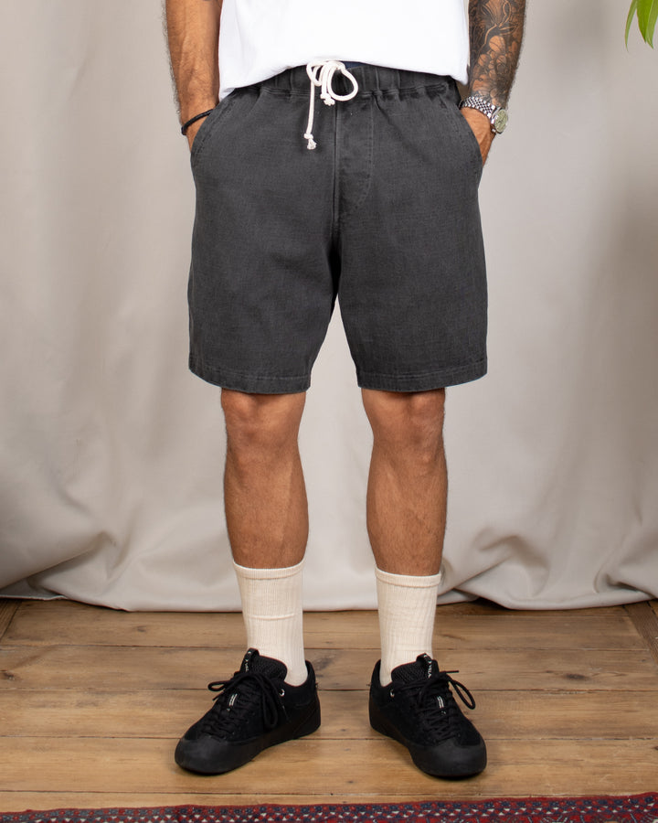 Travel Shorts Heavy Coton P-Black