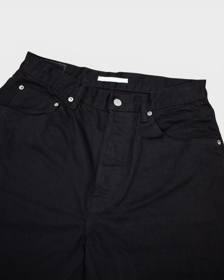 Denim01 Loose Tapered Jeans Washi Black