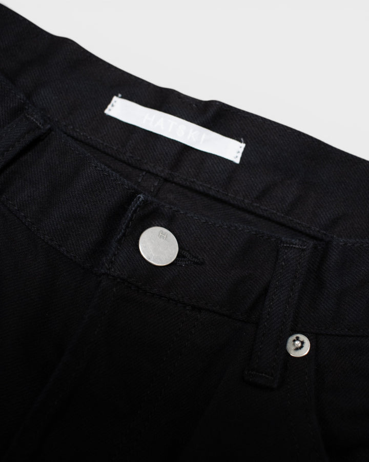 Denim01 Loose Tapered Jeans Washi Black