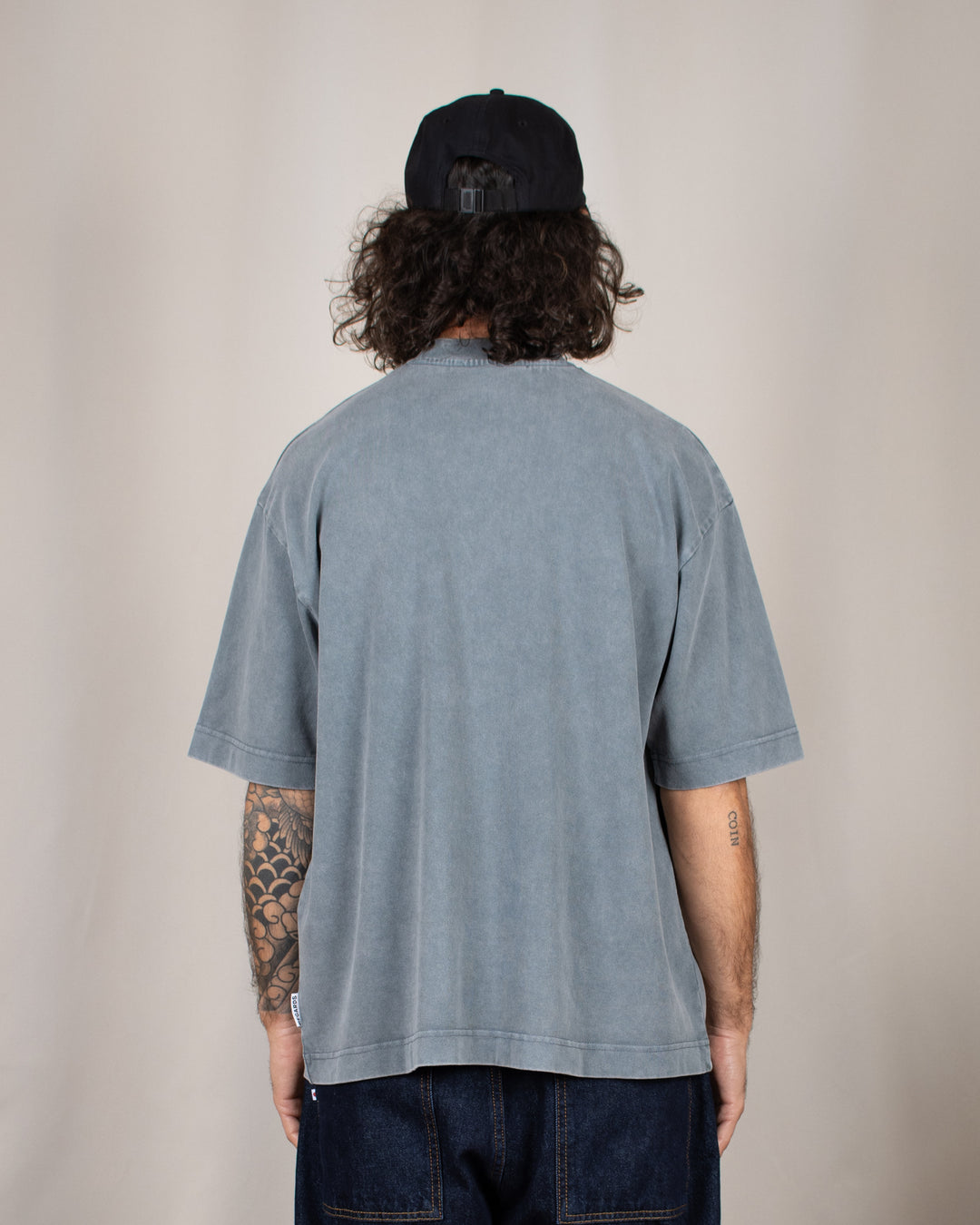 Heavy Oversize Tee Grey Washed