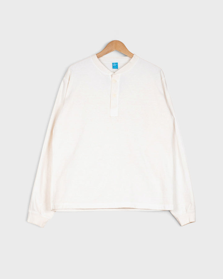 Long Sleeve Heavy Henley Tee P-Natural