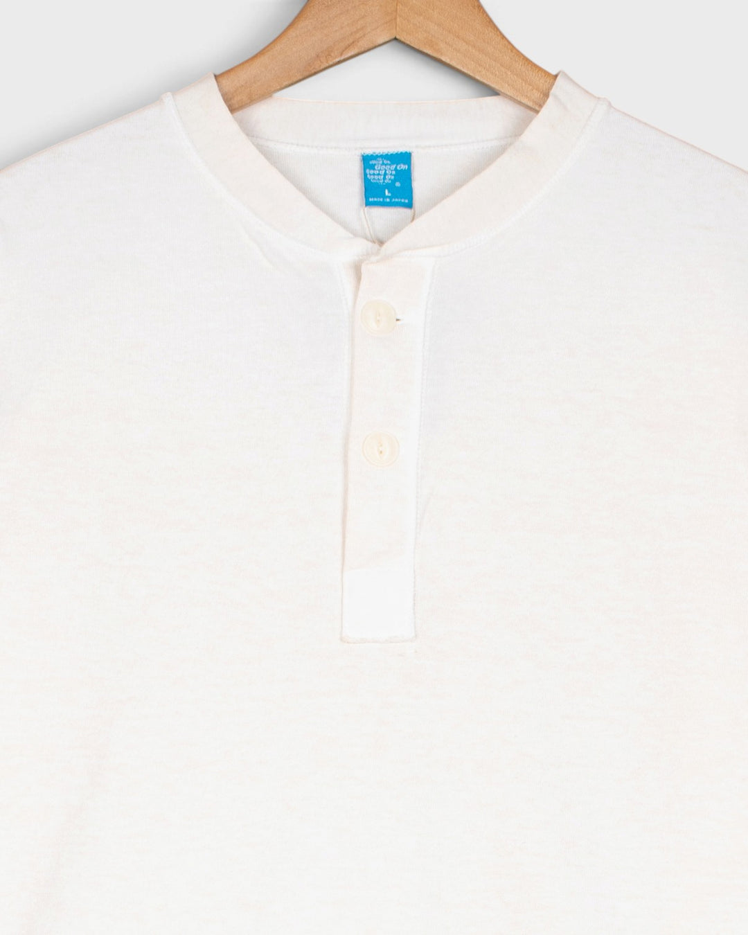 Long Sleeve Heavy Henley Tee P-Natural