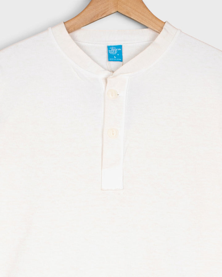 Long Sleeve Heavy Henley Tee P-Natural