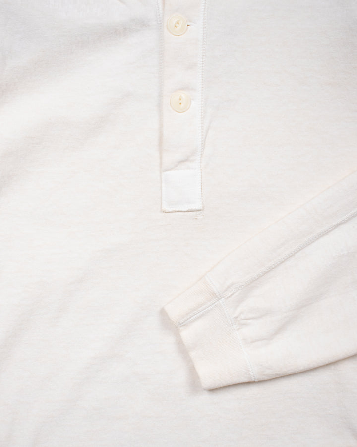 Long Sleeve Heavy Henley Tee P-Natural