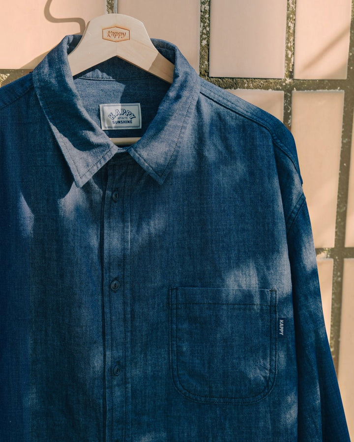 Relaxed Chambray Shirt Blue