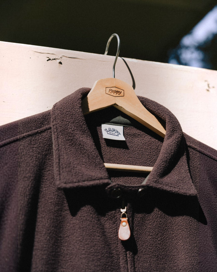 Fleece Bomber Jacket Brown