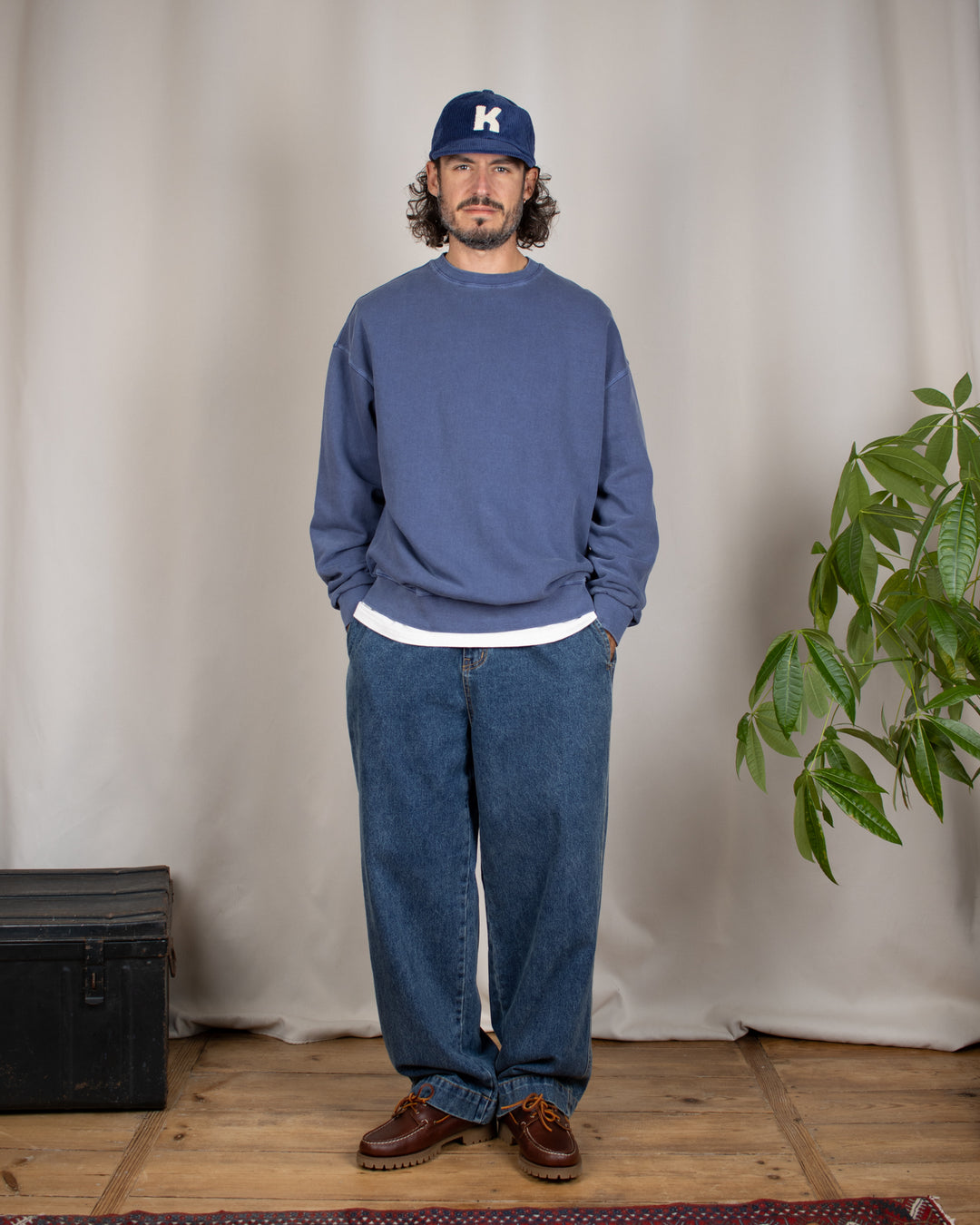 Pigment Sweat Shirt Vintage Navy