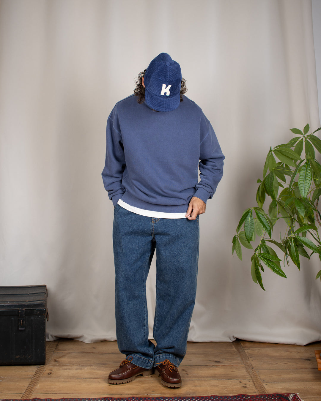 Pigment Sweat Shirt Vintage Navy