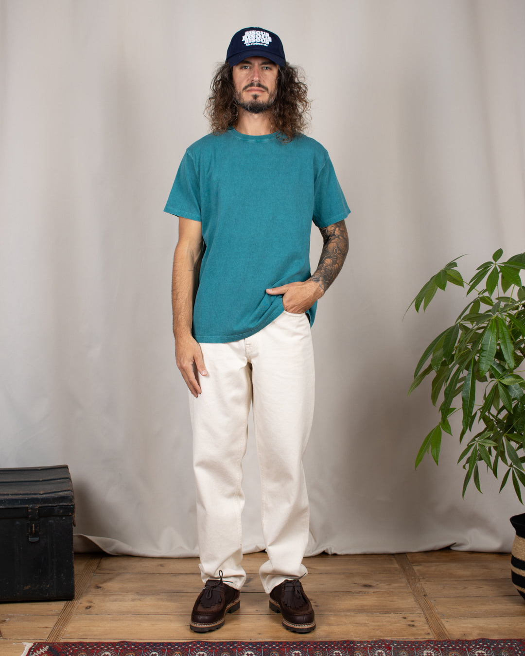 Short Sleeve Crew T-shirt P-Nile Blue