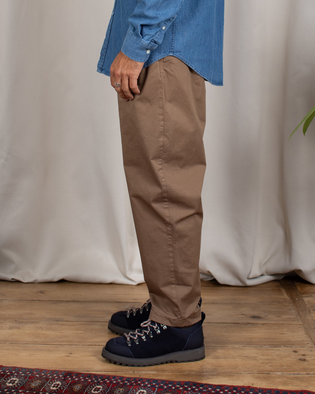 Clyde Pant in Taupe Cotton Twill