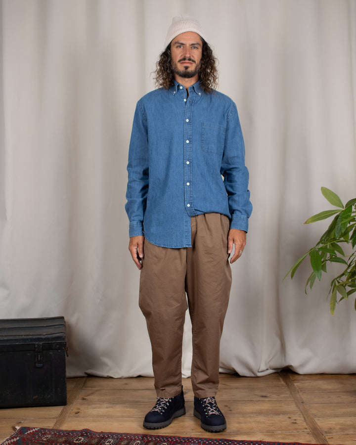 Clyde Pant in Taupe Cotton Twill