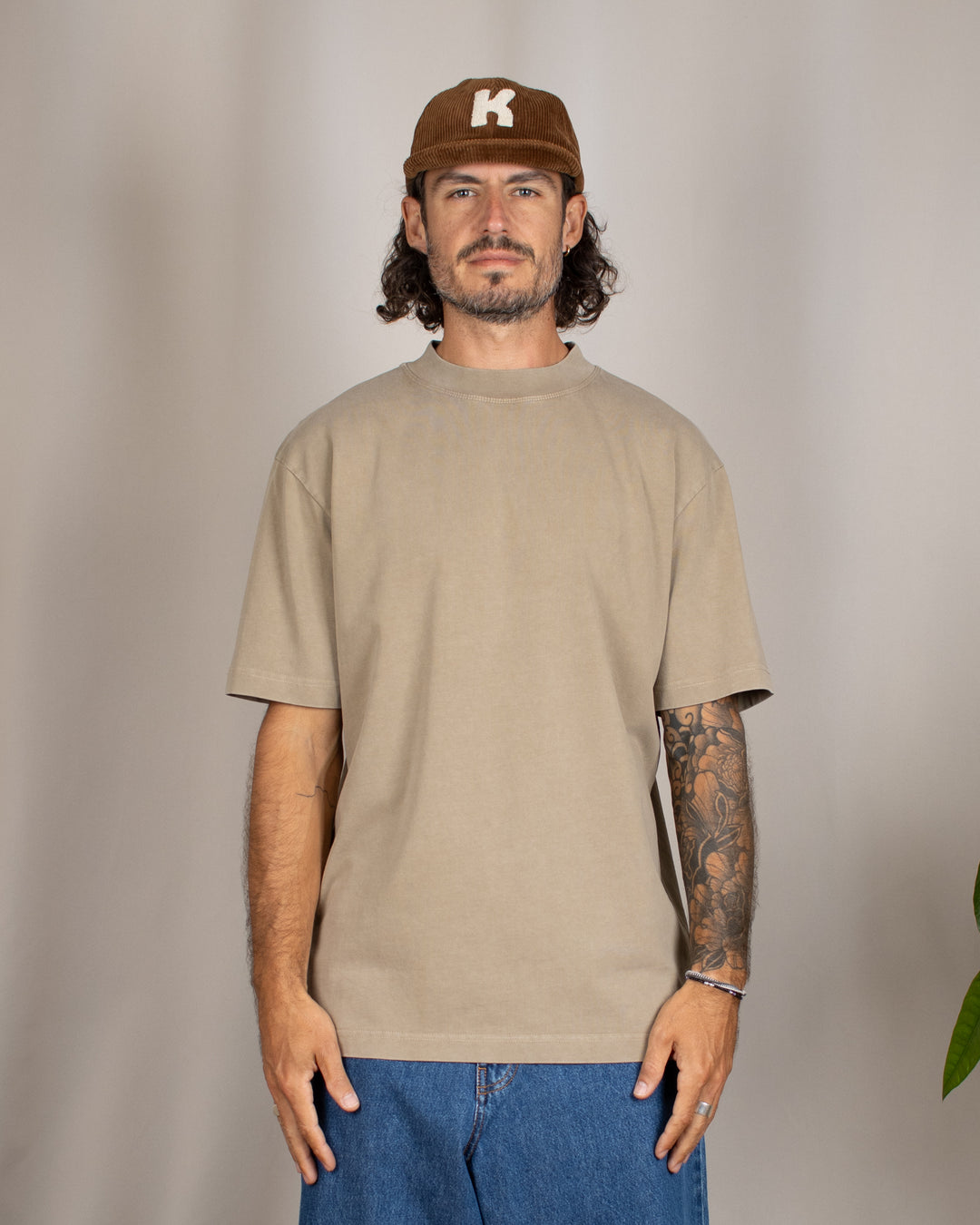 Relaxed Tee Blank Taupe Washed
