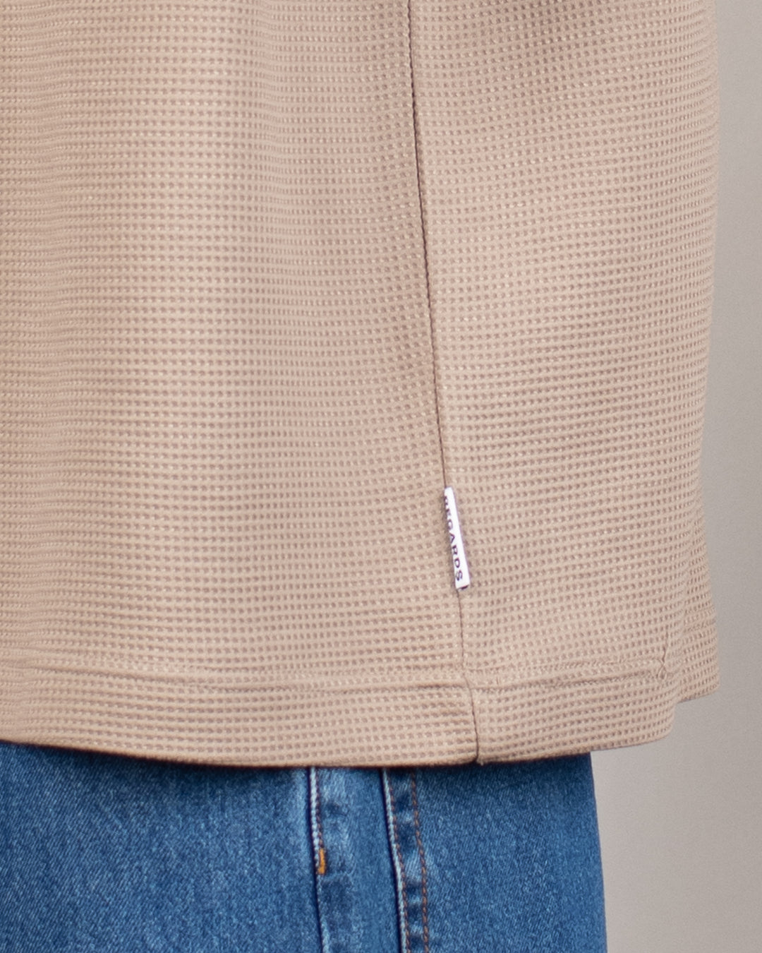 Waffle Oversize Tee Taupe