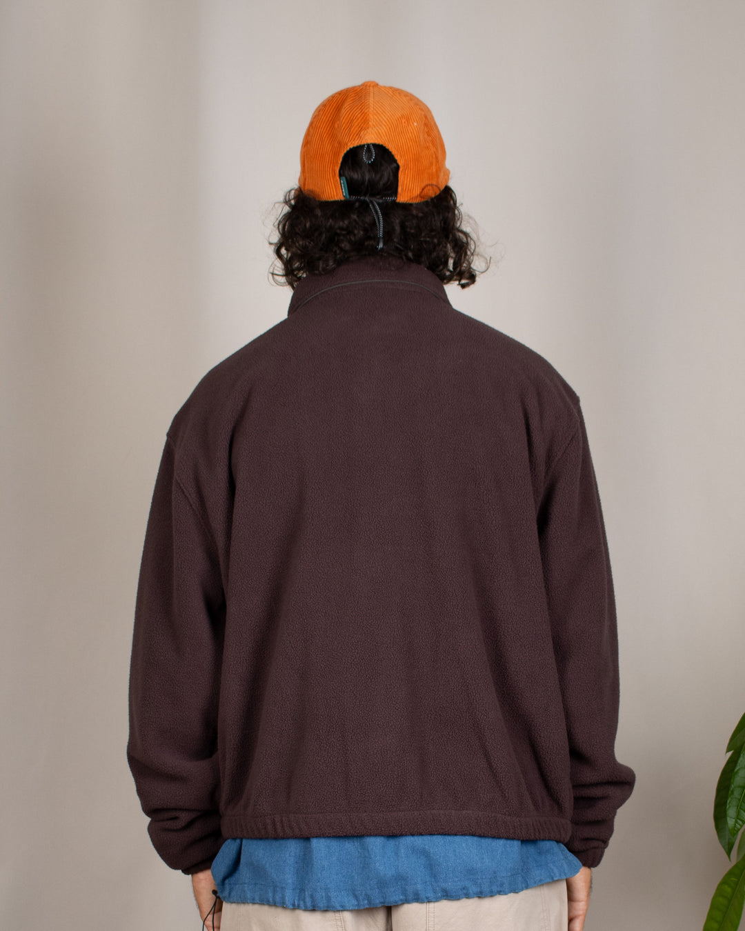 Fleece Bomber Jacket Brown