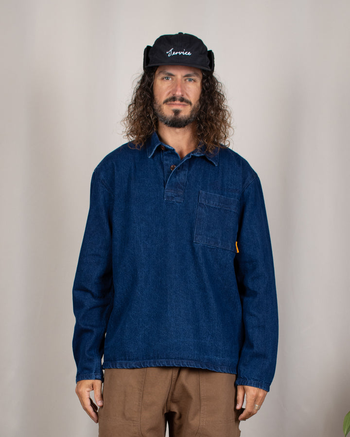 Denim Script Popover One Wash