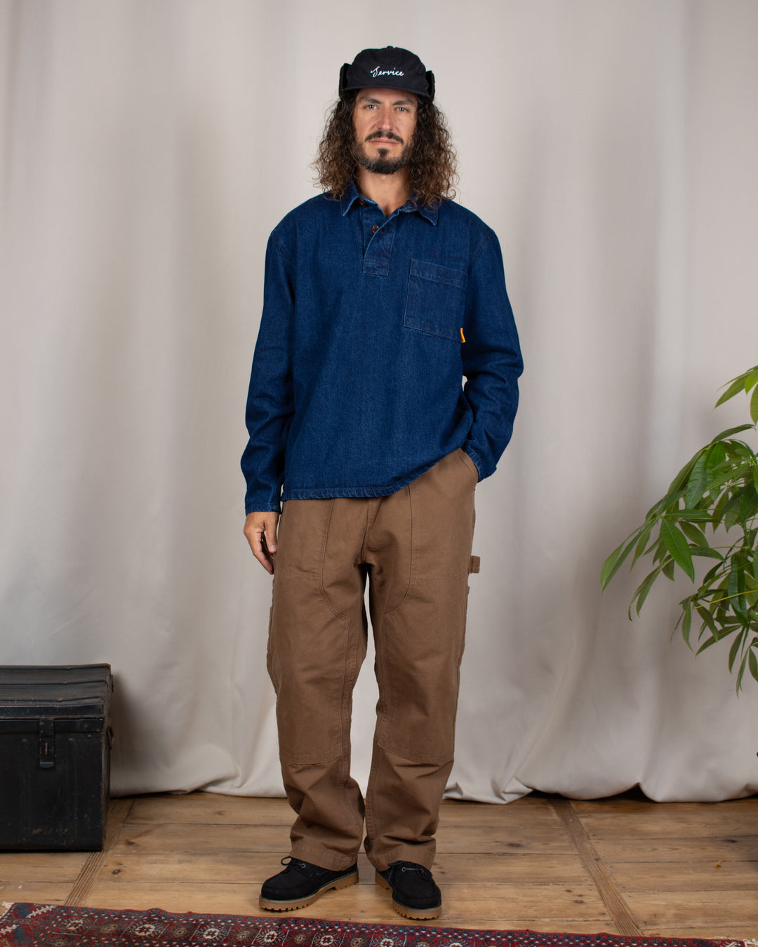 Denim Script Popover One Wash
