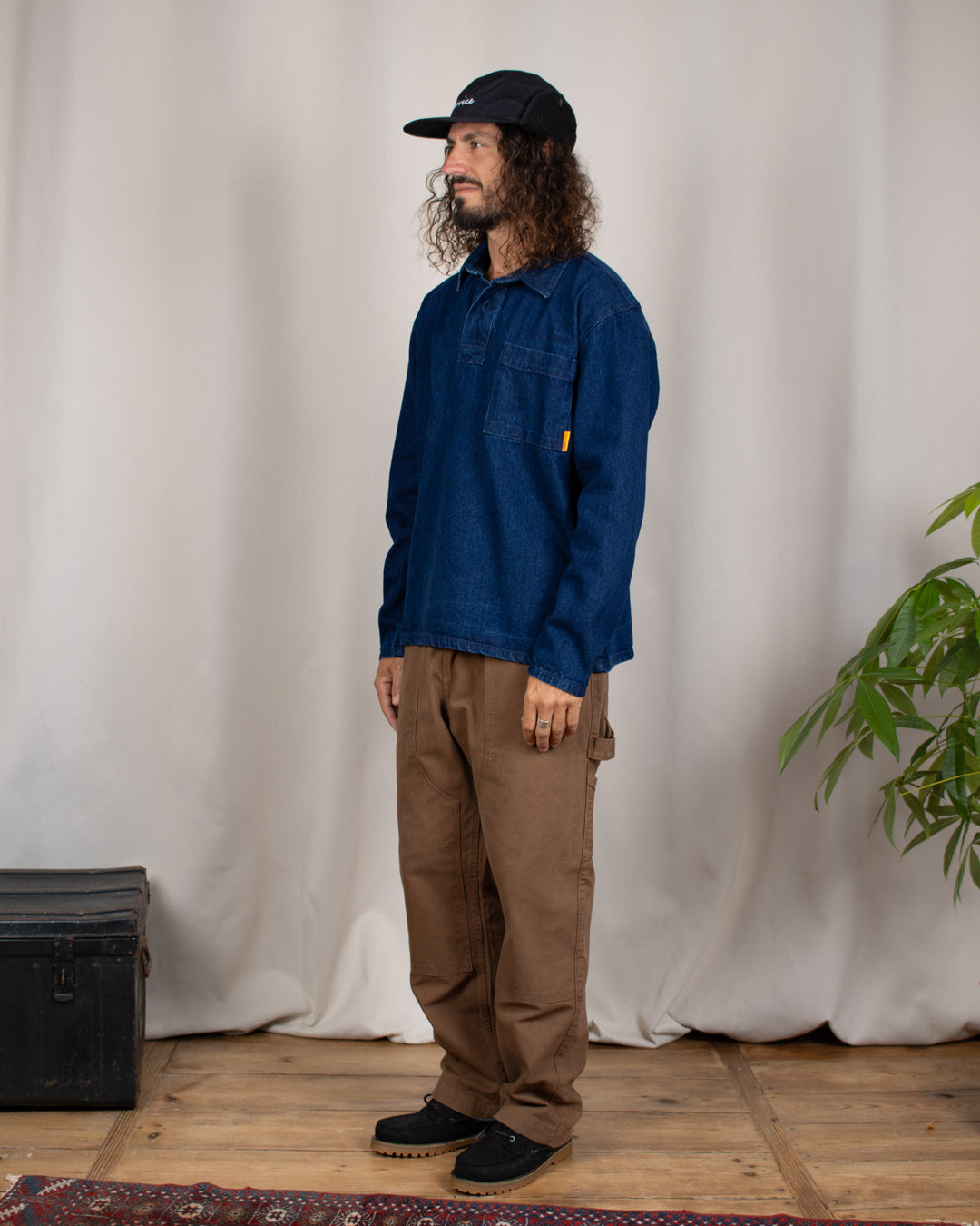 Denim Script Popover One Wash