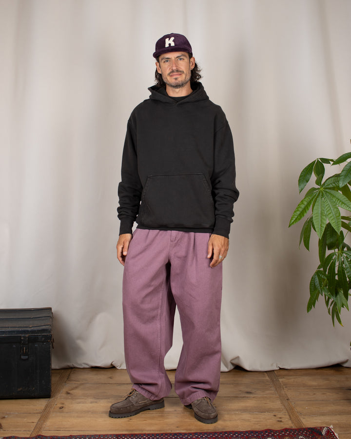 Relaxed Loopback Crewneck Espresso Washed