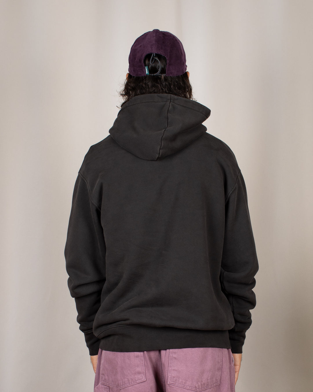 Relaxed Loopback Hoodie Blank Espresso Washed