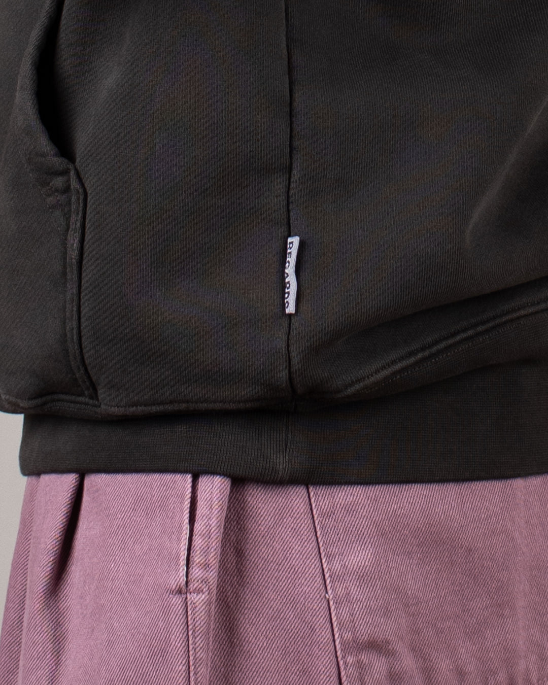 Relaxed Loopback Hoodie Blank Espresso Washed