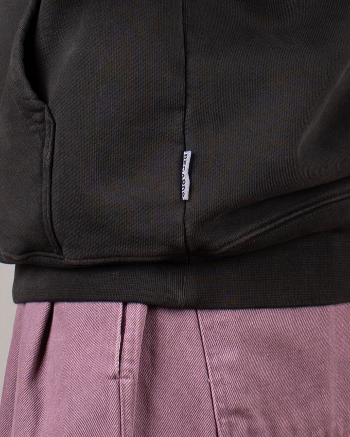 Relaxed Loopback Hoodie Blank Espresso Washed