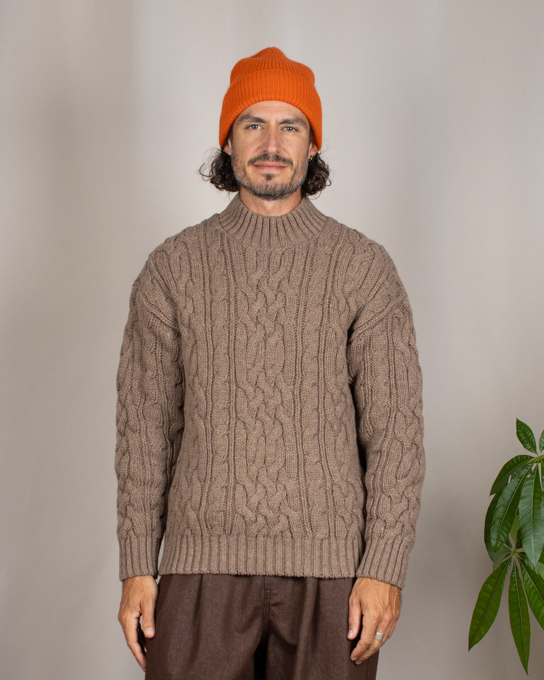 Ohannes Crew-Neck Jumper Taupe