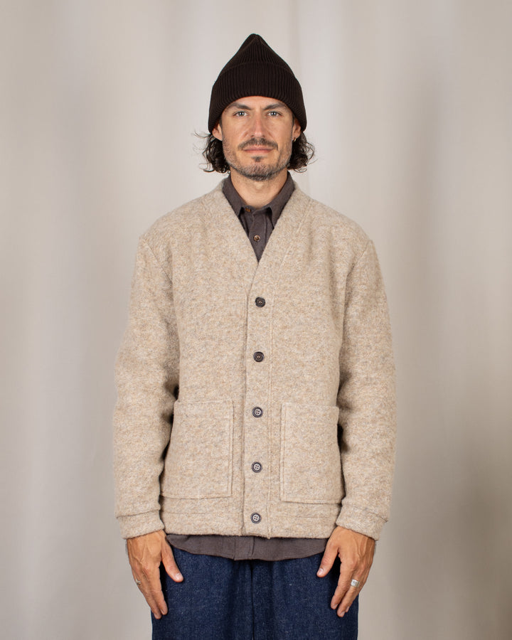 Advance Cardigan Wool Fleece Fawn