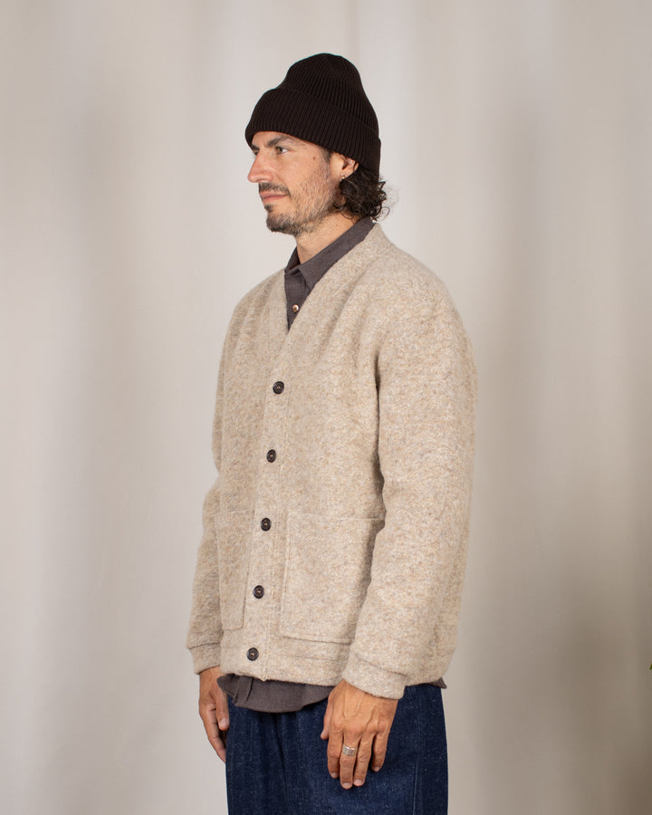 Advance Cardigan Wool Fleece Fawn