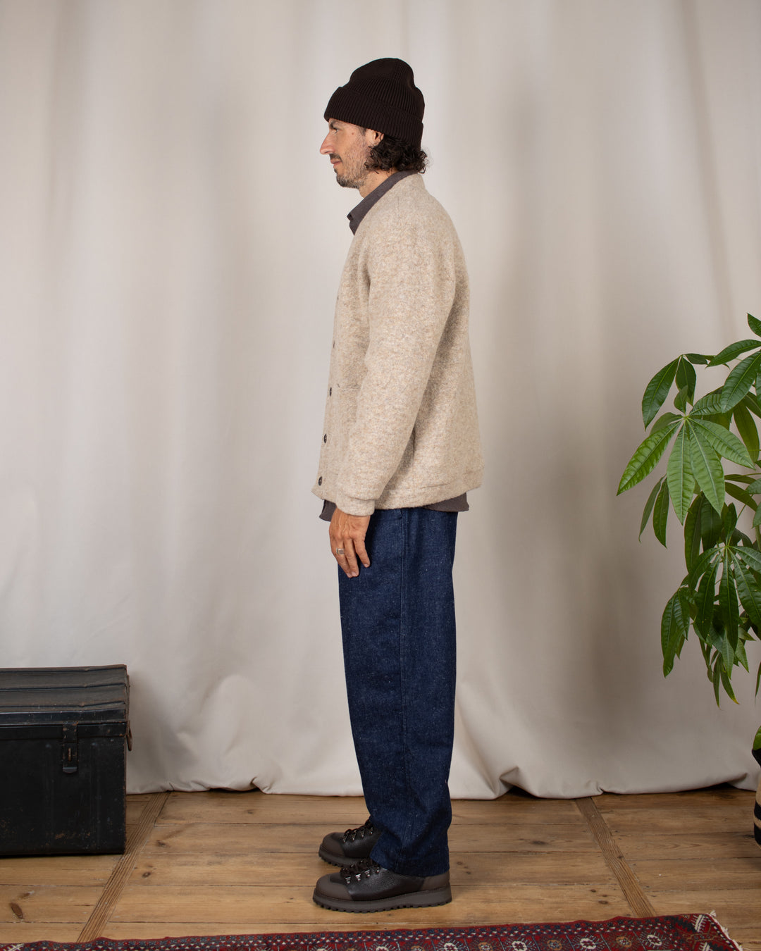 Advance Cardigan Wool Fleece Fawn
