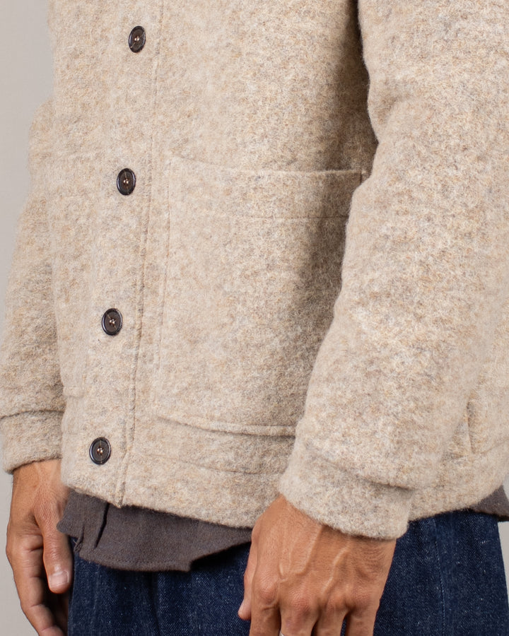 Advance Cardigan Wool Fleece Fawn