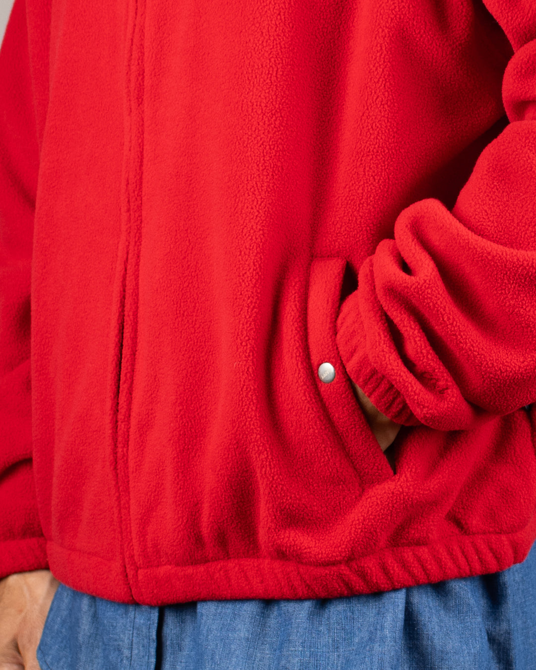 Fleece Bomber Jacket Red