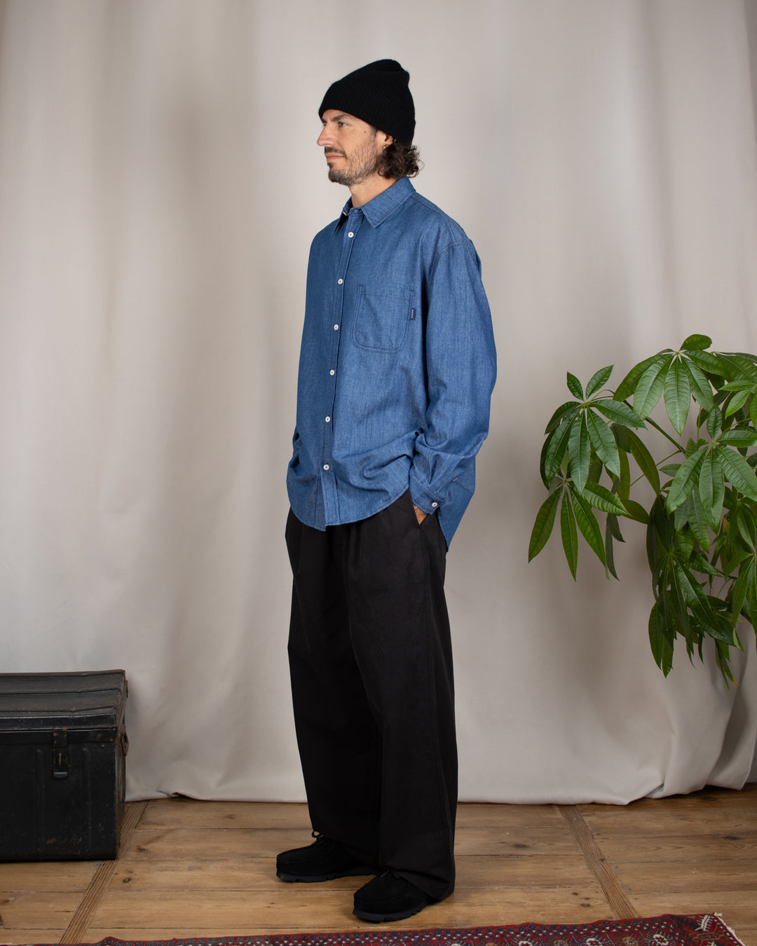 Two Tuck Wide Pants Black