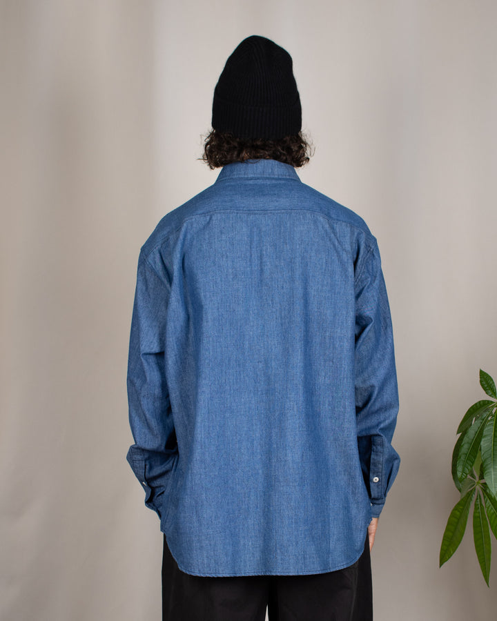 Relaxed Chambray Shirt Blue