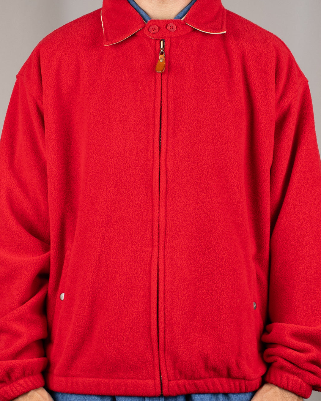 Fleece Bomber Jacket Red