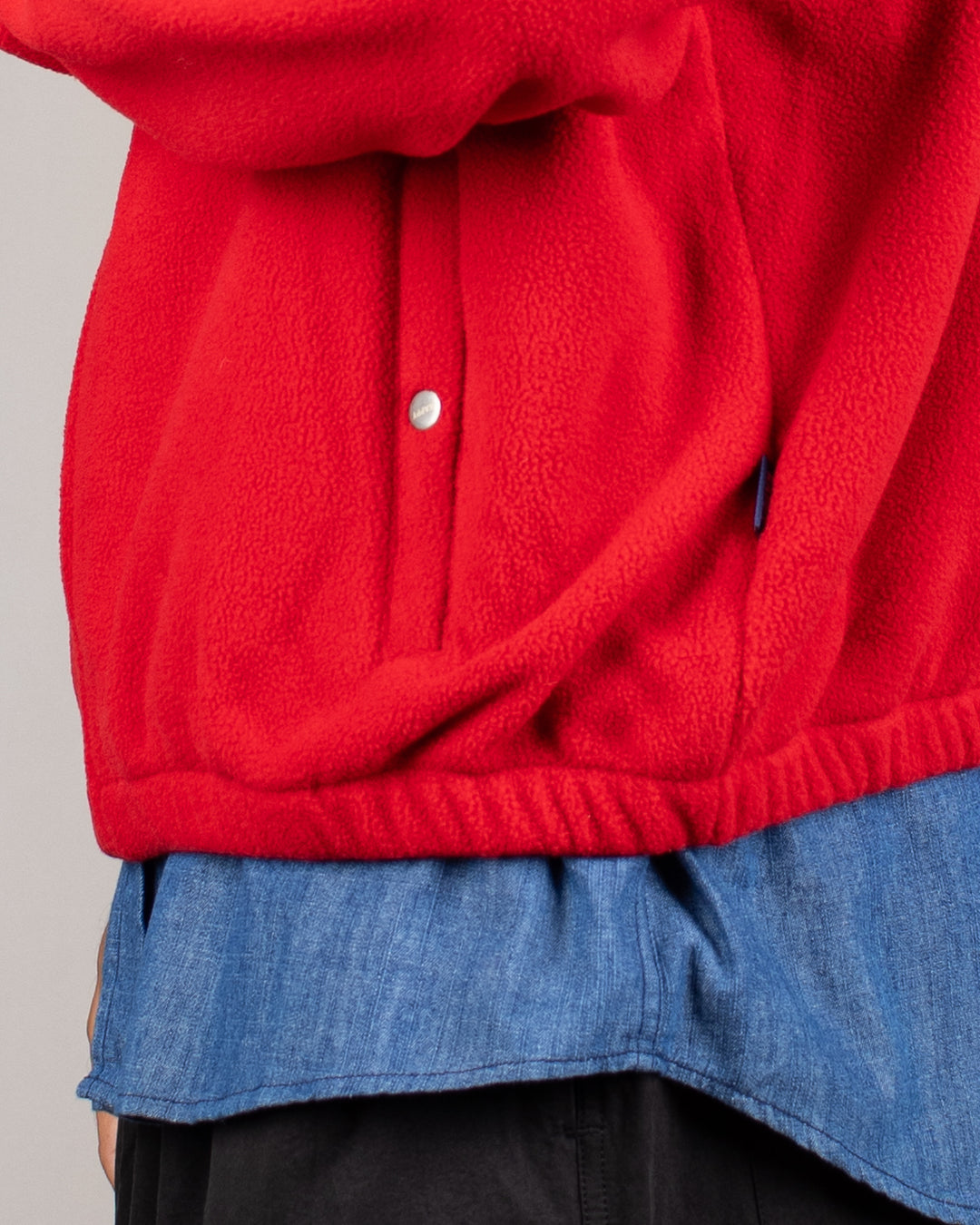Fleece Bomber Jacket Red