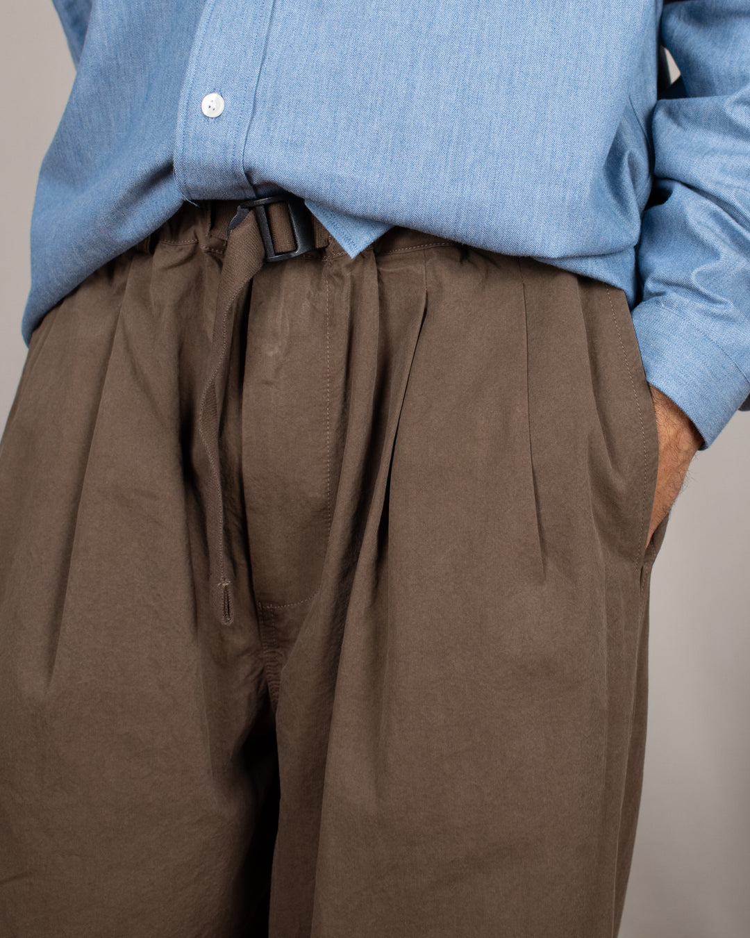 Two Tuck Wide Pants Brown