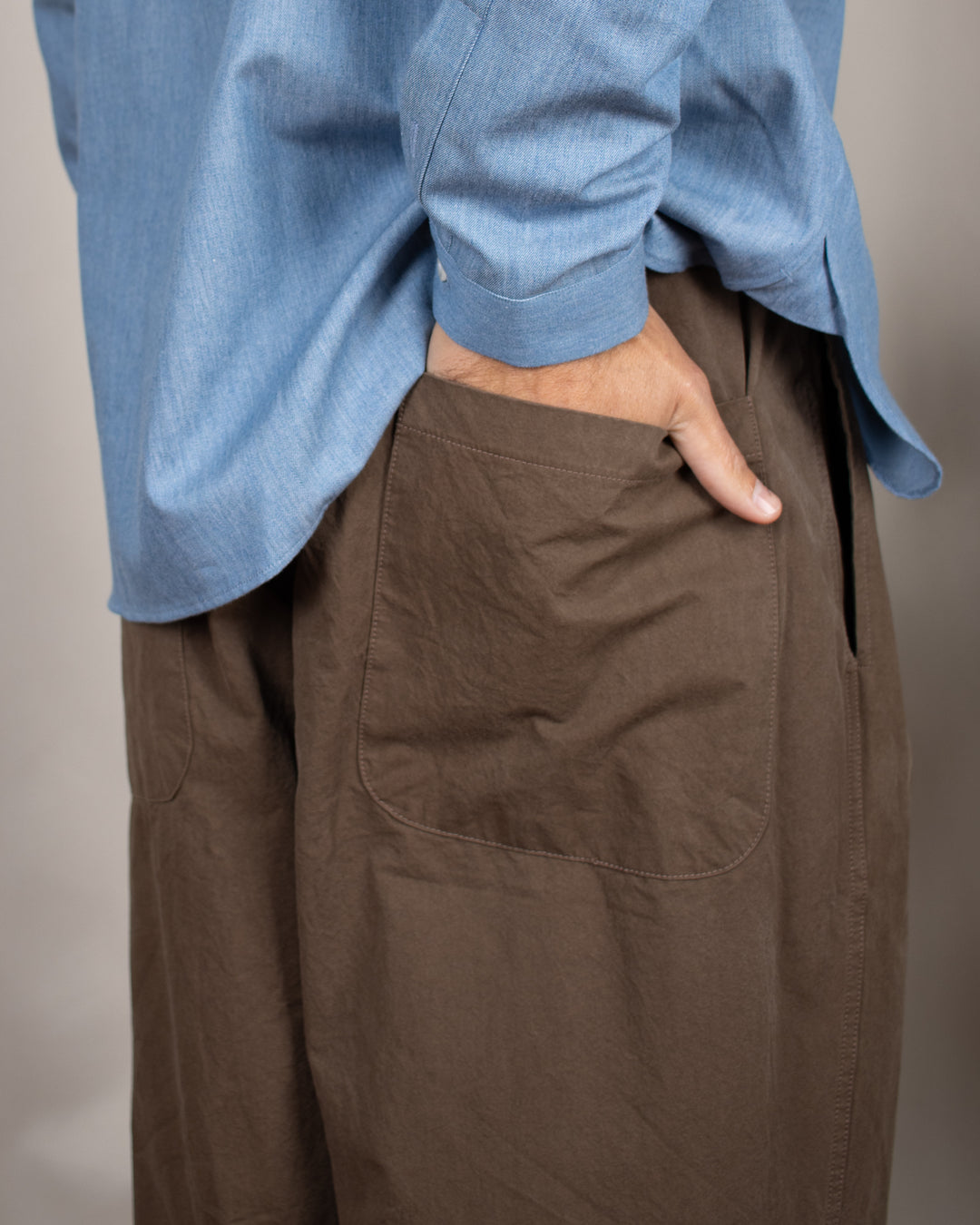 Two Tuck Wide Pants Brown