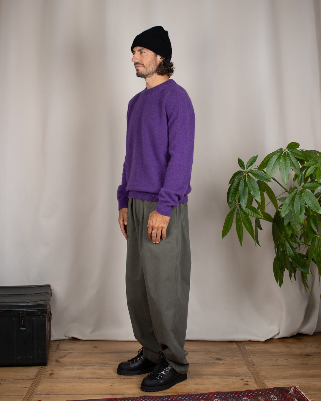 Armen Crew-Neck Jumper Plum