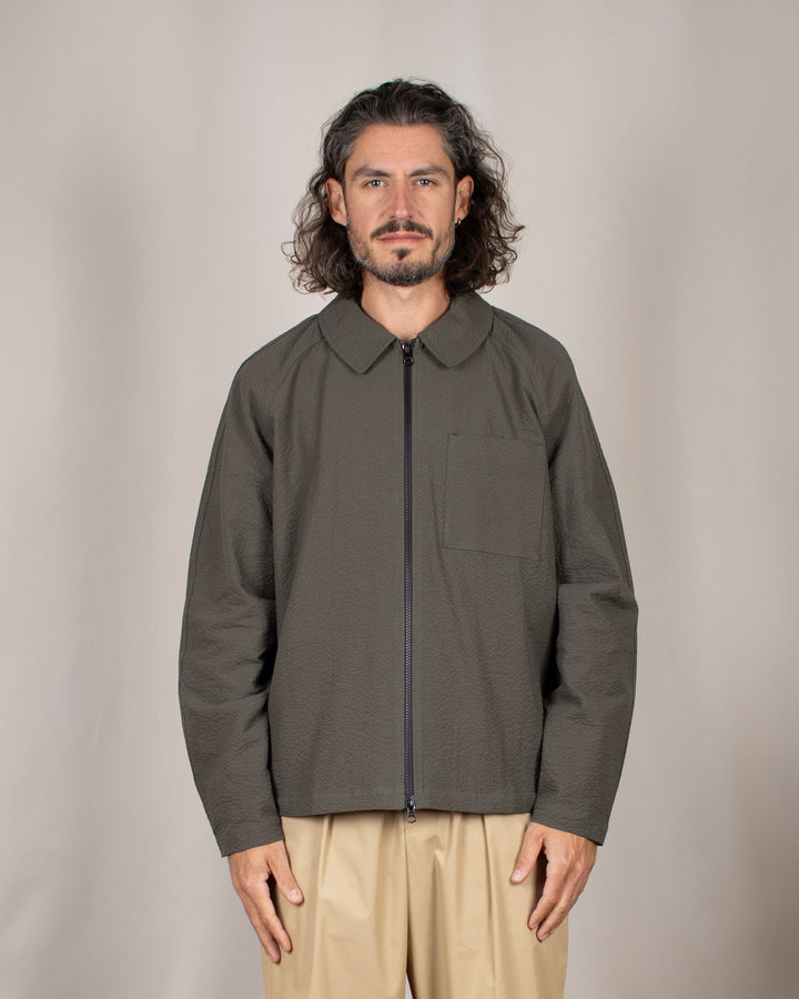 Our Coach Jacket Seersucker Kaki