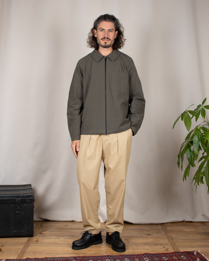 Our Coach Jacket Seersucker Kaki